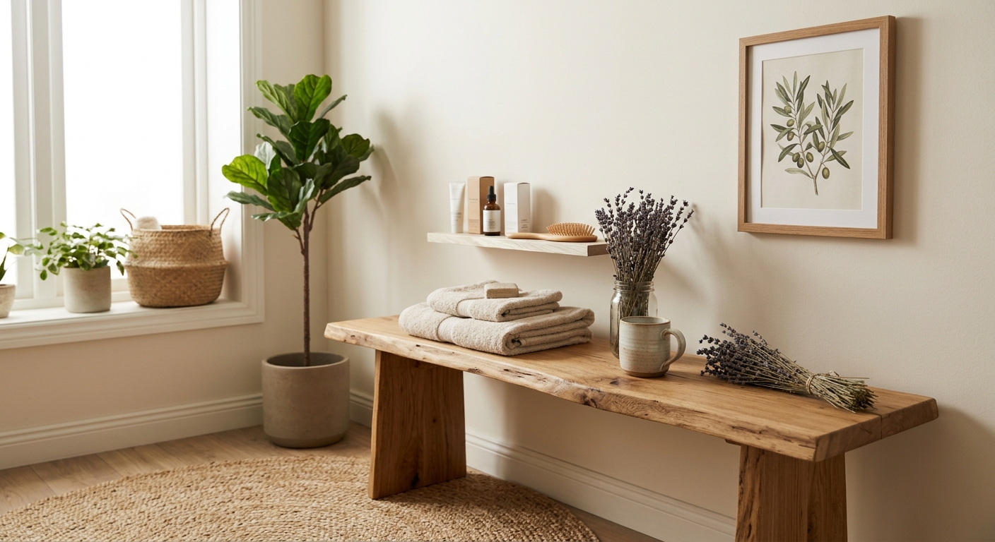 Skab dit eget wellness-hjørne derhjemme med bæredygtige materialer - Illustration 2