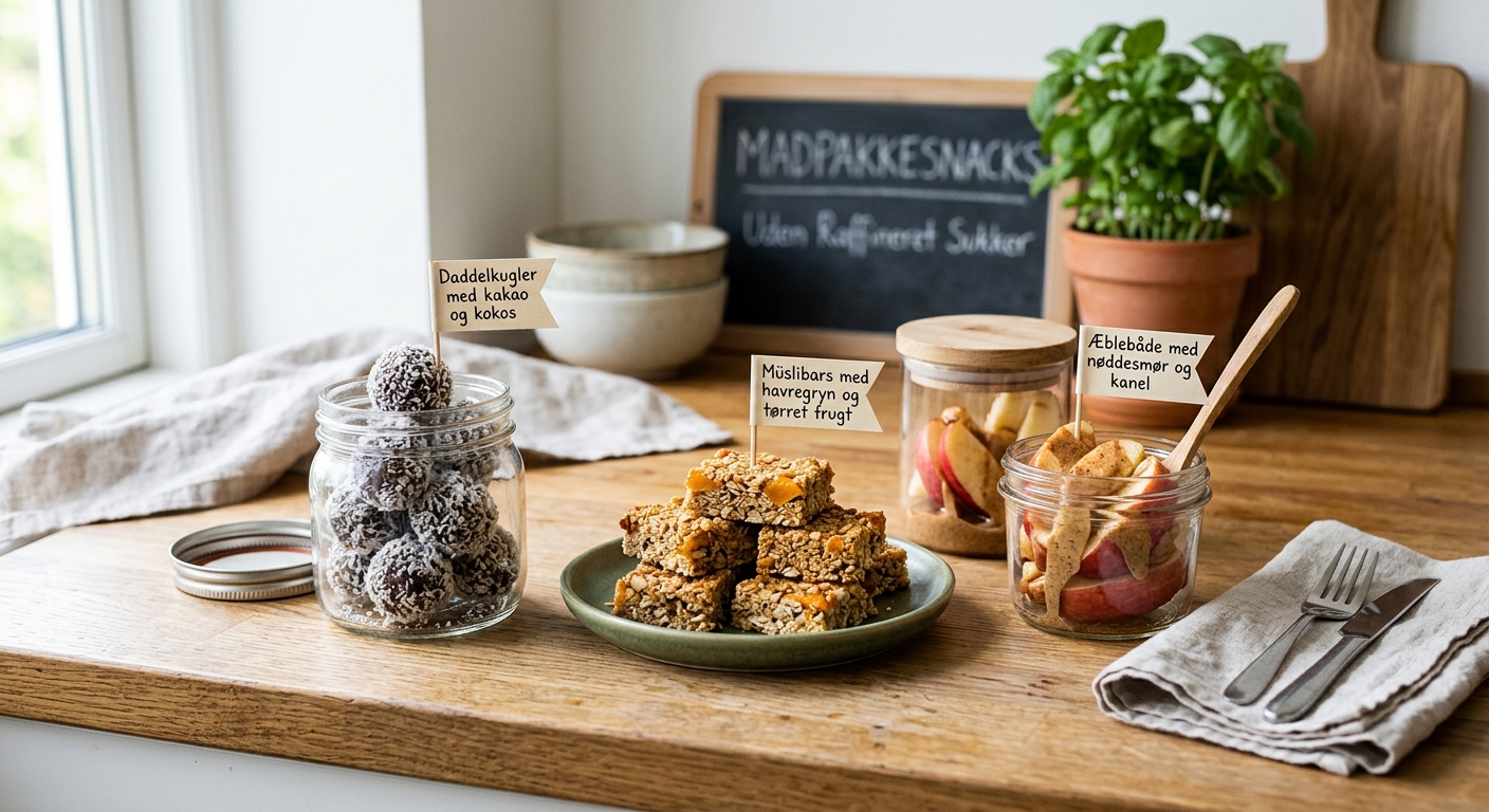 3 nemme opskrifter på madpakkesnacks uden raffineret sukker - Illustration 1