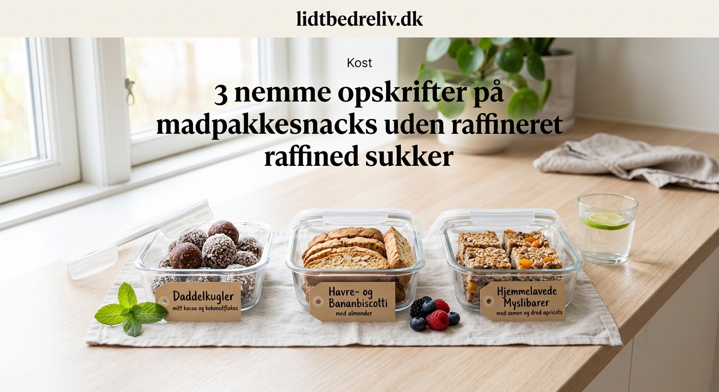 3 nemme opskrifter på madpakkesnacks uden raffineret sukker - Illustration 2