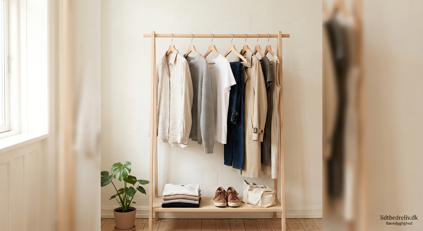 Begynderguide til minimalistisk garderobe med fokus på bæredygtighed - Illustration 1